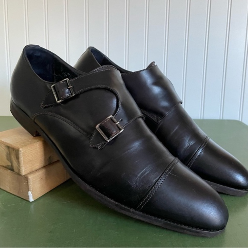 Suit Supply Double Monk Strap Cap Toe Oxfords *Italy*